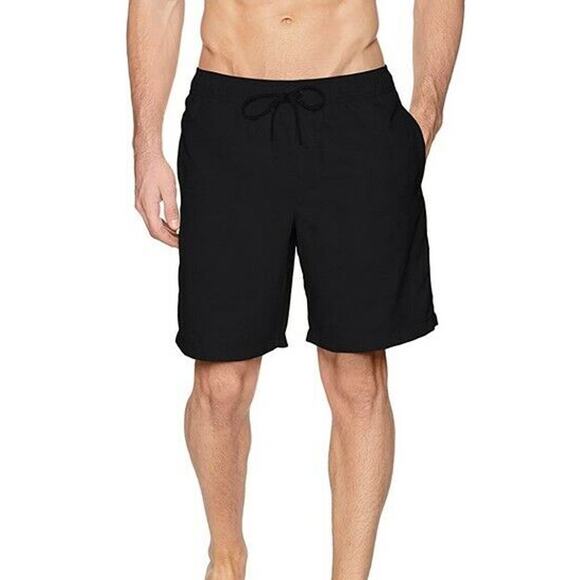 Amazon Essentials Men Quick Dry 9" Swim Trunks Black Size S - Picture 1 of 2